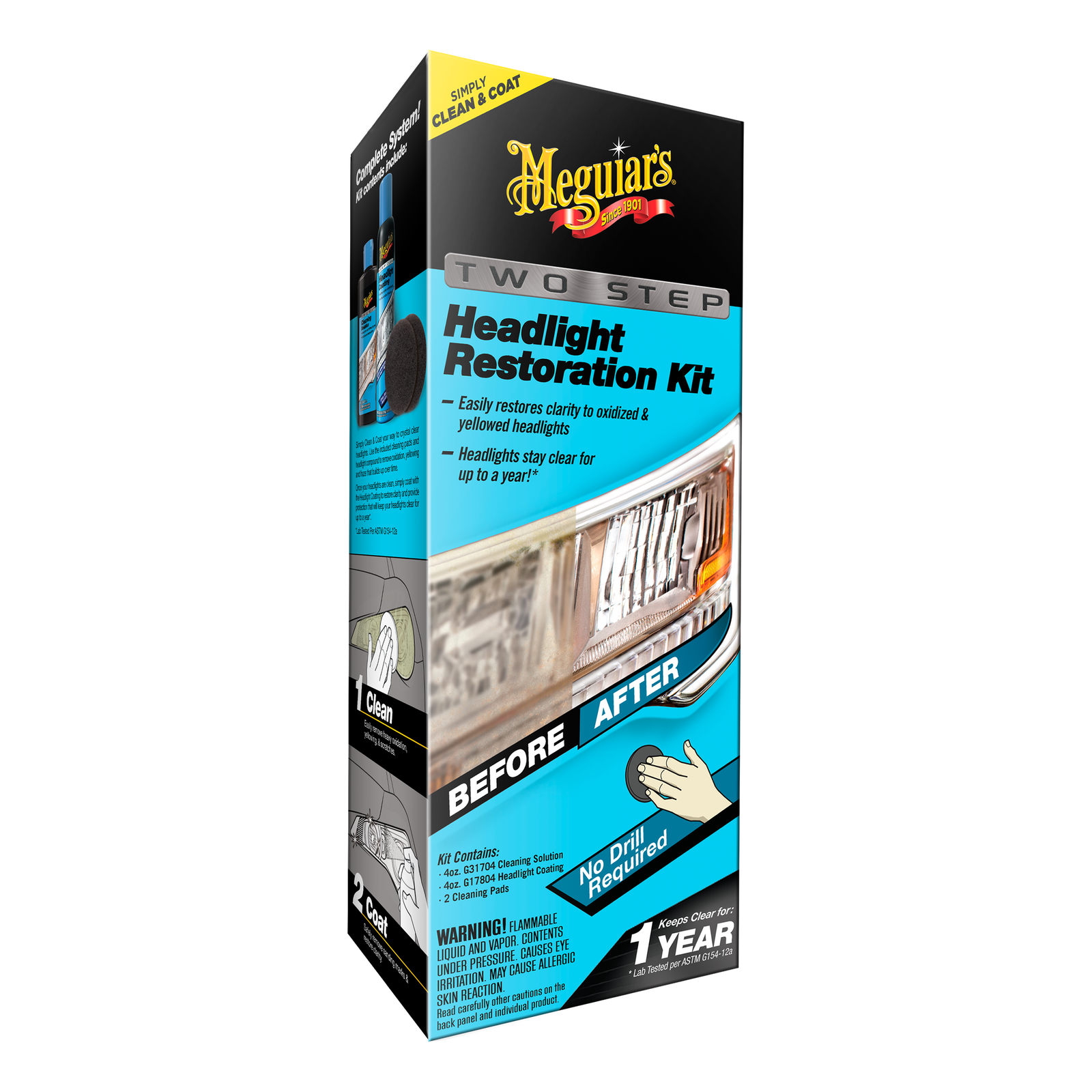 Meguiar's® Two Step Headlight Restoration Kit, G2970, Kit
