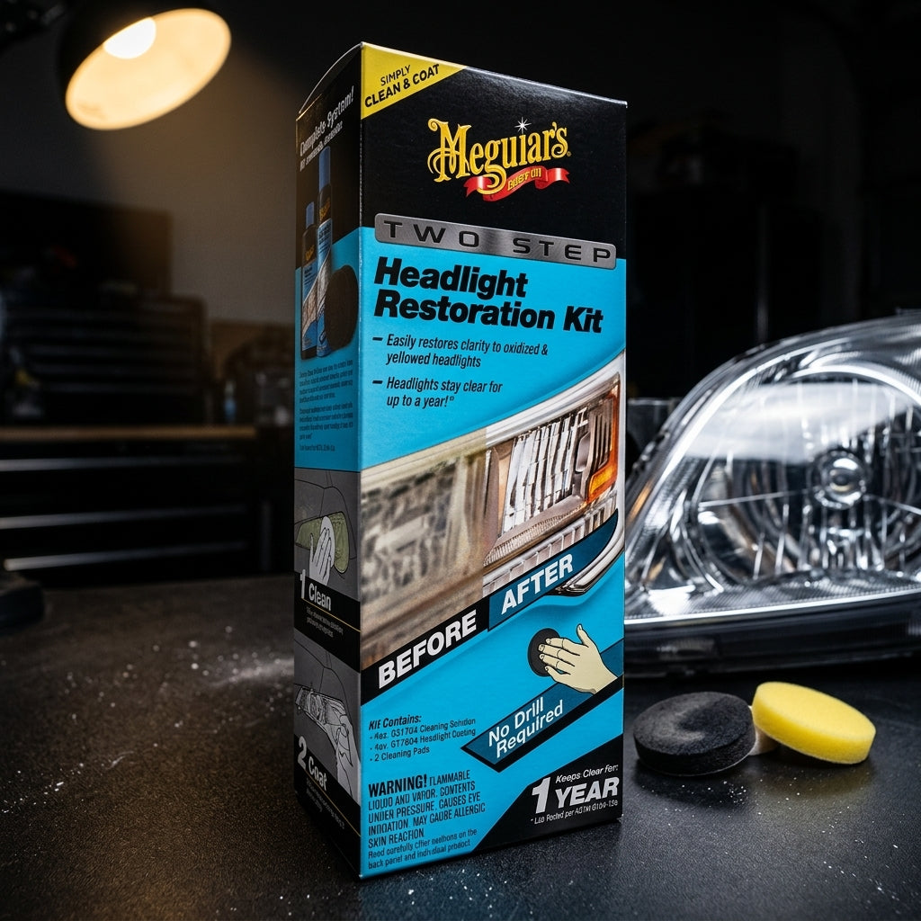 Meguiar's® Two Step Headlight Restoration Kit, G2970, Kit - in scene